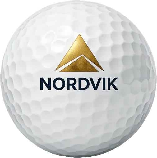 Golfboll med tryckt varumärke
